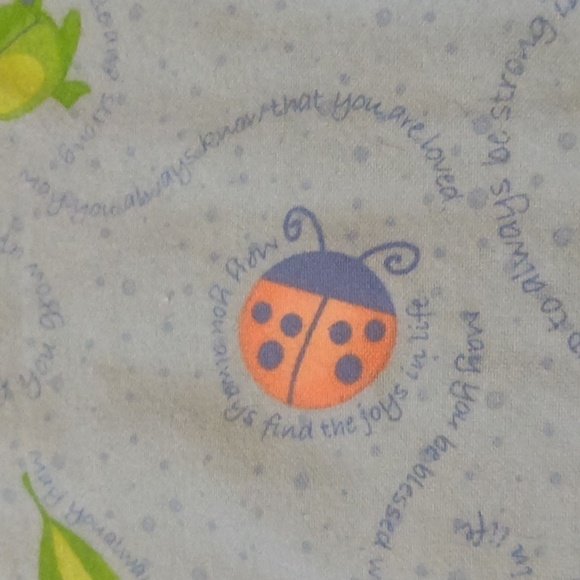 Baby blue patterned fabric - Picture 3 of 4